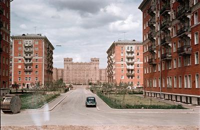 Москва 1950-х в цвете | Пикабу