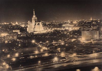 Фотография «Ночная Москва» / фото Михаил Грачев. 1950-е гг. | Аукционы |  Аукционный дом «Литфонд»