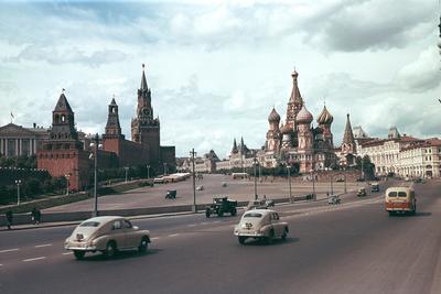 Москва 1950-х в цвете | Пикабу