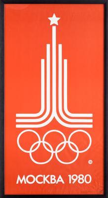 Значок \"Москва 1980. [Эмблема Олимпийских игр]\" | Президентская библиотека  имени Б.Н. Ельцина