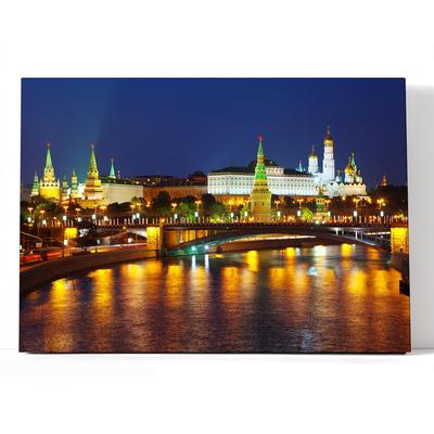 Интерьерная картина на холсте/Ночная Москва - купить по низкой цене в  интернет-магазине OZON (972507736)