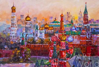 Картина Картина маслом \"Москва златоглавая. Версия JR\" 60x90 JR190204  купить в Москве