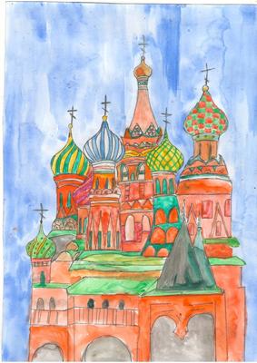 Рисунки карандашом на тему Москва - 45 фото