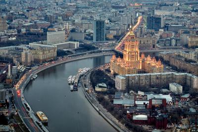 Вид на Москву с высоты птичьего полета | Пикабу