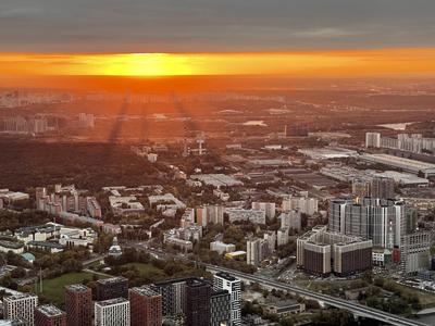 Ночной вид на Москва-сити с высоты 500 метров - Фото с высоты птичьего  полета, съемка с квадрокоптера - PilotHub