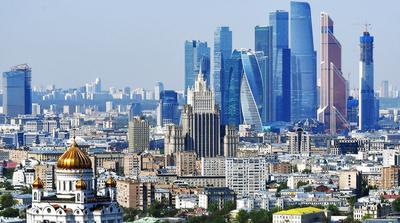 Москва с высоты птичьего полёта в…» — создано в Шедевруме