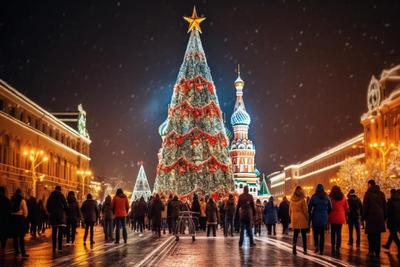 Во время путешествия в город Москва в декабре 2023 года, я открыл для себя  красоту снежных улиц и увлекательные приключения» — создано в Шедевруме
