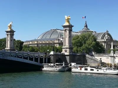 Картина на холсте Мост Александра III и дом инвалидов. Париж. Франция
