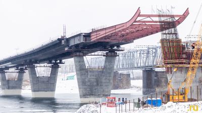 Строители показали, как выглядит четвертый мост в Новосибирске с высоты -  KP.RU
