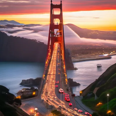 Мост «золотые ворота» в Сан-Франциско, Калифорния, США в «сумерках»  Стоковое Изображение - изображение насчитывающей ноча, северно: 187132099