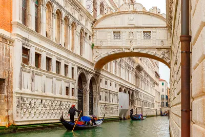 Мост Вздохов Солнечный День Венеции Италия стоковое фото ©AndreaA. 228259416