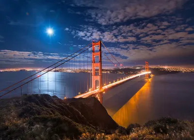 Мост «золотые ворота» с точки зрения мост «золотые ворота» в Сан-Франциско  на закате Редакционное Фотография - изображение насчитывающей улица,  северно: 179043642