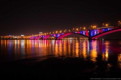 Коммунальный мост в Красноярске будет светиться по ночам