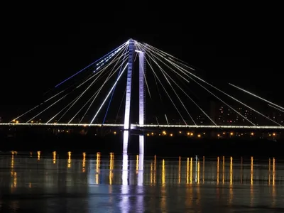 Панорама Коммунального моста в Красноярске. Фотограф Наталия Полякова