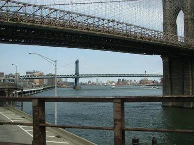 Бруклинский мост, Нью-Йорк, США. Бруклинский мост- один из самых старых  подвесных мостов в США. Мост пересекает пролив Ист-Р… | Бруклинский мост,  Бруклин, Нью-йорк