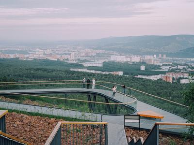 Набережная и Коммунальный мост в Красноярске - купить фото Красноярска