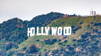 Неоновая надпись Hollywood/Голливуд/Холливуд, 120х33 см. - НЕОНОВЫЕ ВЫВЕСКИ