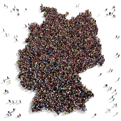 Население Германии: численность-2023, структура, плотность