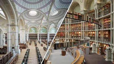 Национальная библиотека Парижа, Франции, интерьеров Редакционное Фото -  изображение насчитывающей роскошь, барометрического: 151499786
