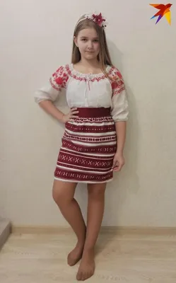 Купить народный костюм \"белорусский для девочки\" м392 по цене 3 000 ₽ в  Москве