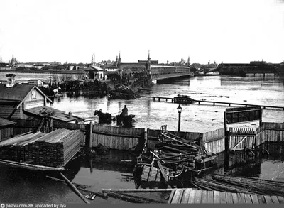Наводнение 1908 года в Москве. — Teletype