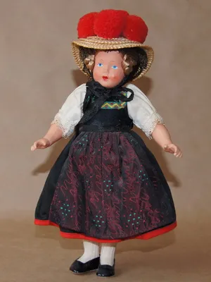 7 inch German Doll in Bollenhut and Black Forest Traditional Folk Costume  NEW | eBay