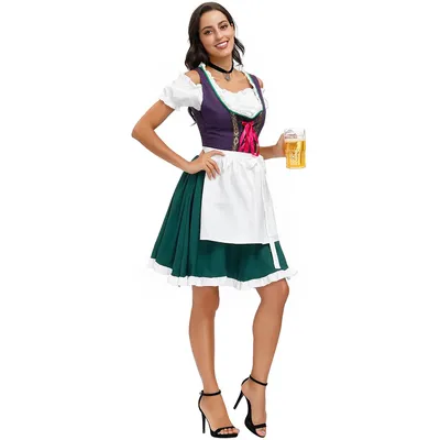 Одежда для Фестиваля Пива, немецкая национальная одежда для карнавала,  темно-зеленая одежда горничной | AliExpress