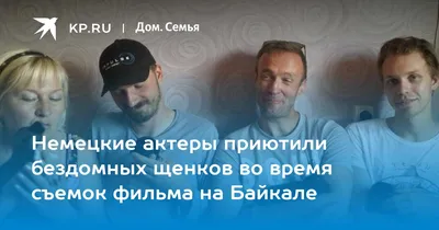 Немецкие актеры приютили бездомных щенков во время съемок фильма на Байкале  - KP.RU