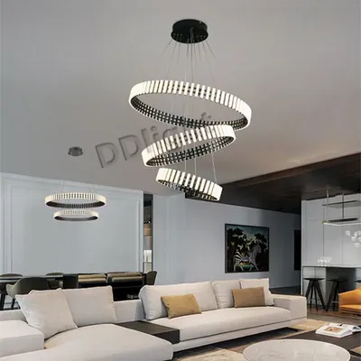 Немецкие дизайнерские люстры для гостиной, яркое освещение на 360 °,  Современная круглая Подвесная лампа, кухня, спальня, домашний декор |  AliExpress