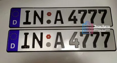 Сделали сувенирные номера Германии на автомобиль (INA4777)