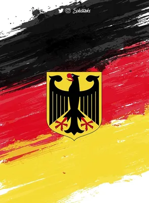 Немецкий флаг развевая на флагштоке Голубое небо с предпосылкой много  облаков Стоковое Изображение - изображение насчитывающей патриотическо,  нация: 129248107