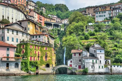 The village seen from above with the lake - Nesso - Lake Como, Italy -  rossiwrites.com - Rossi Writes