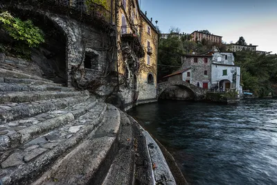 Town Nesso Historic Stone Bridge Waterfront Stock Photo 2021200619 |  Shutterstock