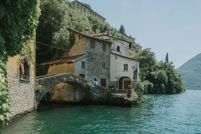 Pictorial village Nesso in Lago di Como - artistic picture Stock Photo by  ©fedevphoto 152154246