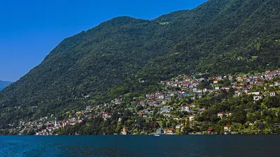 The Town Of Nesso On The Como Lake In The Lake District Of Lombardy Near  Milan, Italy Stock Photo, Picture and Royalty Free Image. Image 12822223.
