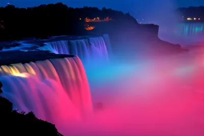 Жизнь прекрасна - Ниагарский водопад ночью. | Facebook
