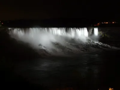 Ниагарский водопад Просмотр из окна магазина ночью Стоковое Изображение -  изображение насчитывающей спешить, окно: 158084441