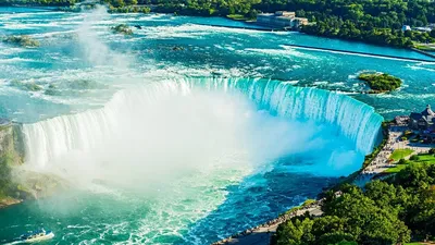 Азбука Иммигранта США - НИАГАРСКИЙ ВОДОПАД Ниагарский водопад (Niagara  Falls) — комплекс водопадов на реке Ниагаре, отделяющий американский штат  Нью-Йорк от канадской провинции Онтарио. Ниагарский водопад — это результат  ледников. Произошло это