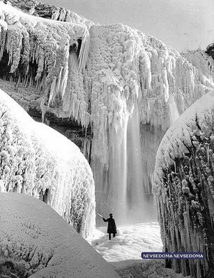 Замерзший Ниагарский водопад в 1911 году (5 фото) » Невседома