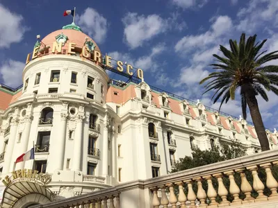 Nice, France, Luxury Hotel exterior, \"Hotel Negresco\", Building, Street  Scene, promenade des anglais, French RESTAURANTS Stock Photo - Alamy