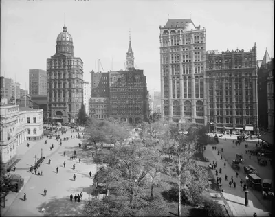 Нью-Йорк 1900-1910 в цвете благодаря машинному обучению | Пикабу