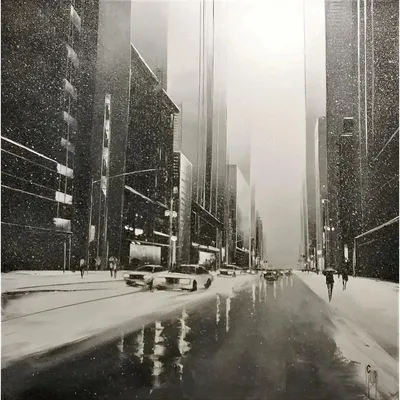 ▷ Painting Neige à NY by Galloro Maurizio | Carré d'artistes