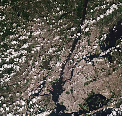 Нью йорк фото из космоса