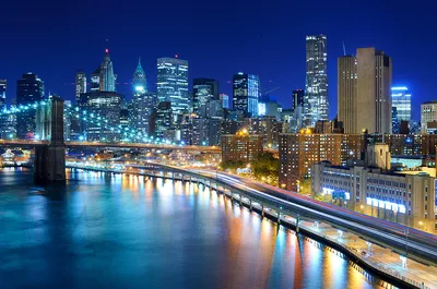 Нью-Йорк ночью. Фото ночного Нью-Йорка: картинки, обои, улицы города ночью.  - webmandry.com