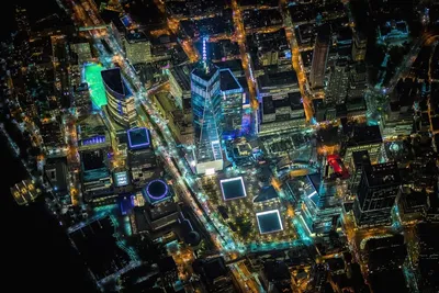 Вид на Нью-Йорк с высоты птичьего полета Стоковое Изображение - изображение  насчитывающей борным, заселено: 161551839