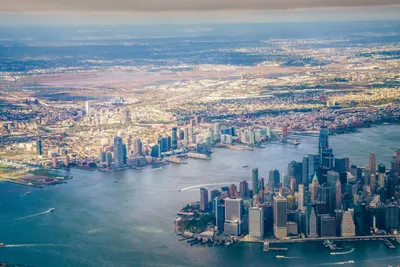 Скачать обои Нью-Йорк, вид сверху, небоскребы, панорама, дома, раздел город  в разрешении 2048x1367 | Небоскребы, Город, Нью-йорк