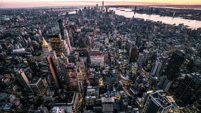 Нью-Йорк сверху стоковое изображение. изображение насчитывающей увиденный -  206005835