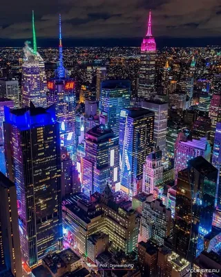 Нью-Йорк ночью (США) - ePuzzle фотоголоволомка