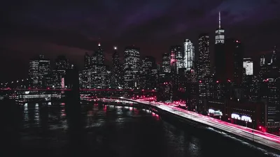 Фотографии Чикаго город США ночью речка Небоскребы Дома город