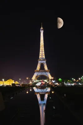 Ночная эйфелева башня фото